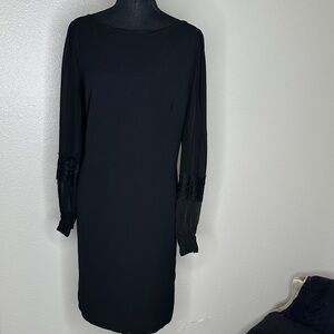 Ann Taylor Classic Black Long Sleeve Dress